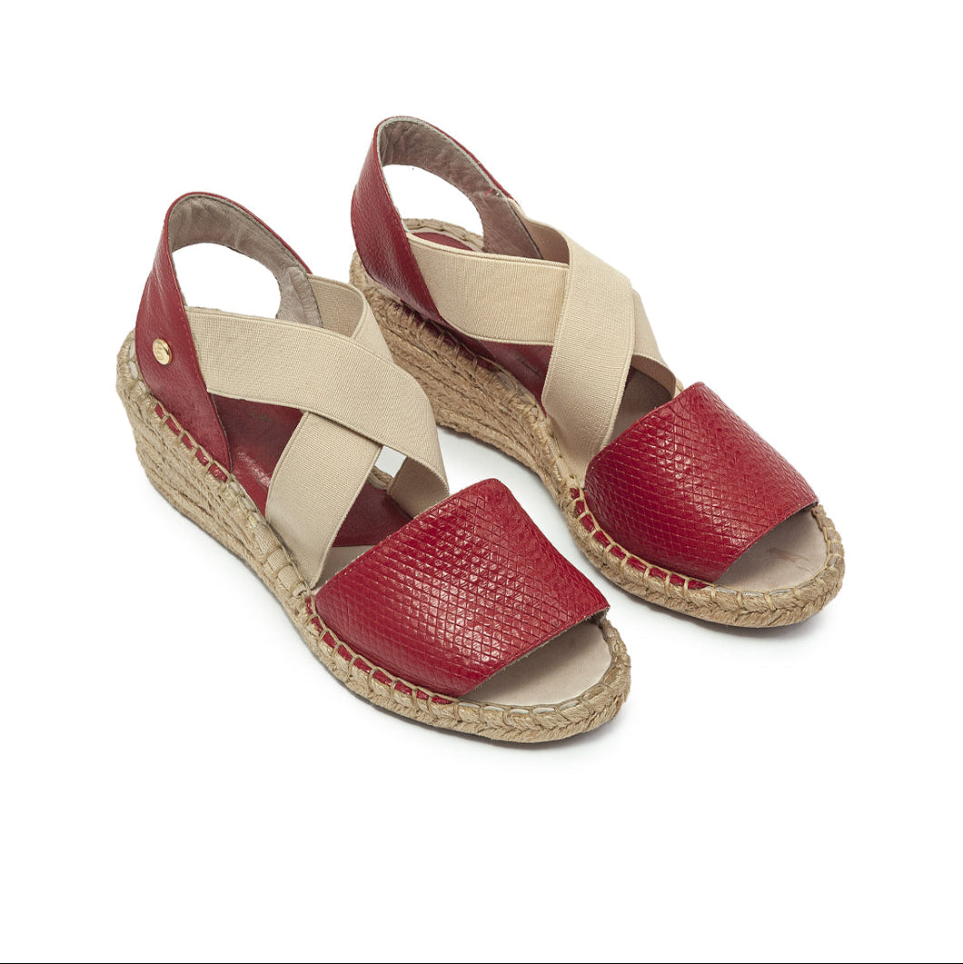 Sandalia Plataforma 4391 En Cuero Mujer