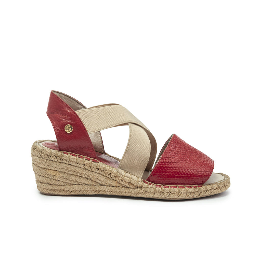 Sandalia Plataforma 4391 En Cuero Mujer