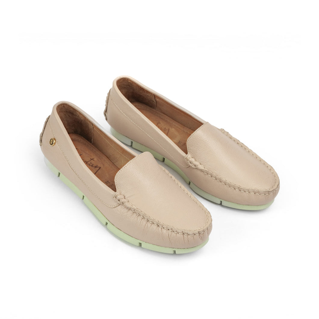 Mocasin 6001 de cuero para mujer