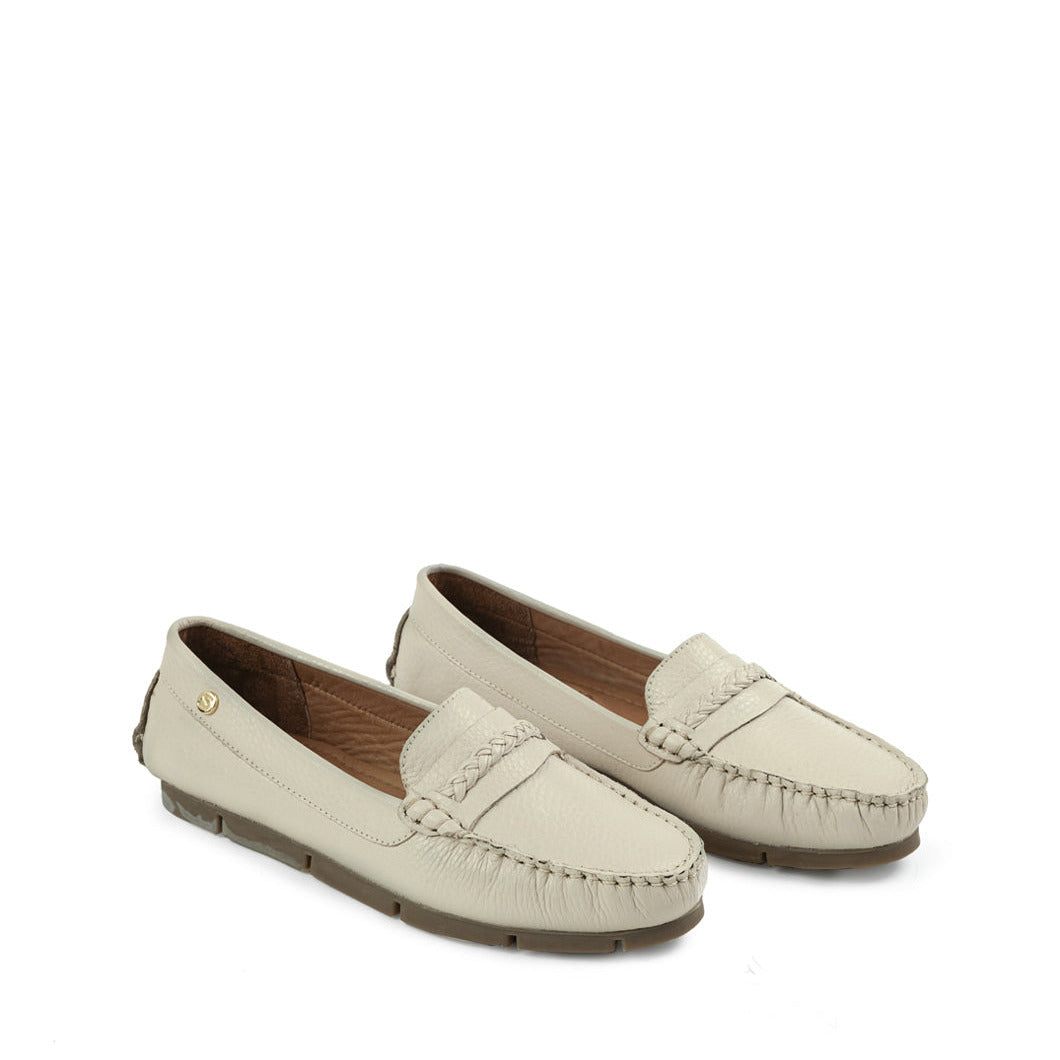 Mocasin 6002 Trenza de cuero para mujer