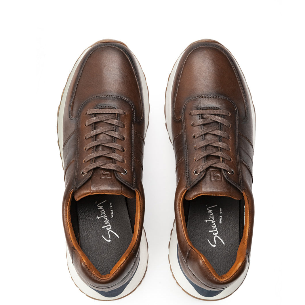 Casual Cuero Hombre Cogñac 6028