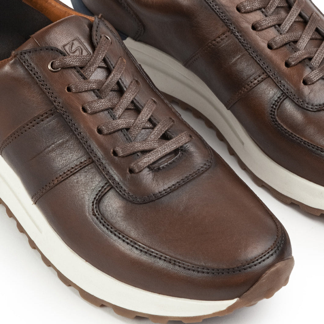 Deportivos 6028 En Cuero Hombre
