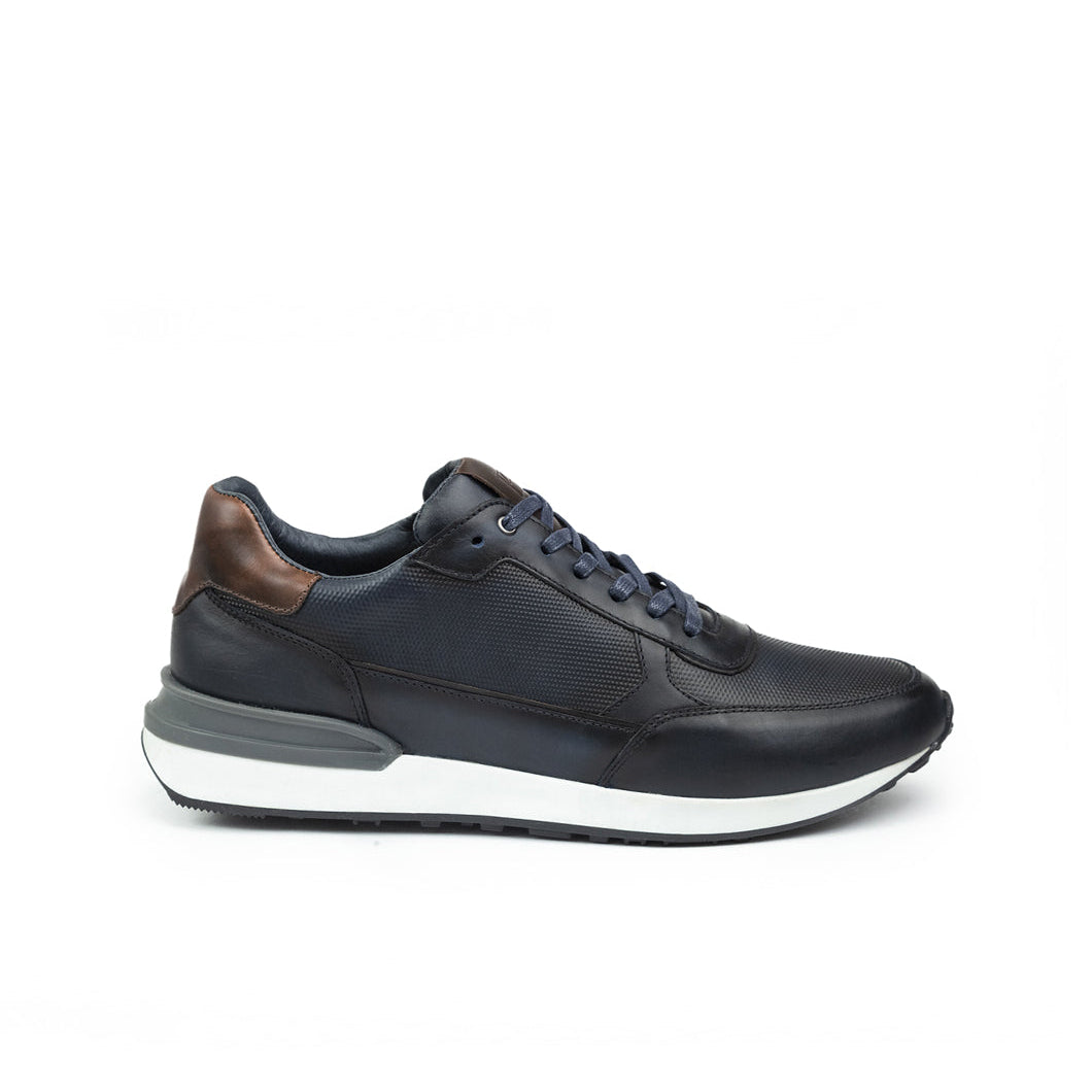 Casual Cuero Hombre Azul 6038