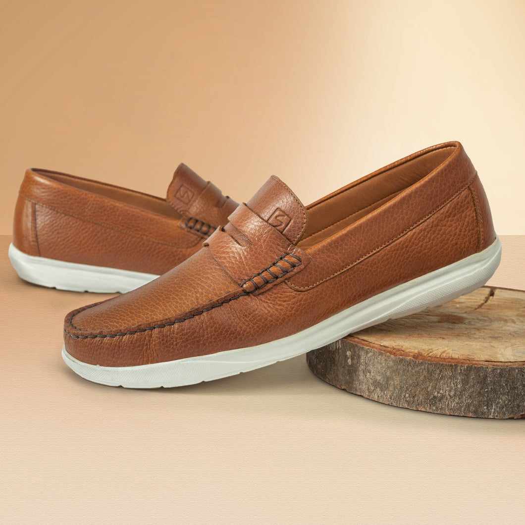 Mocasin 627A Cuero Para Hombre