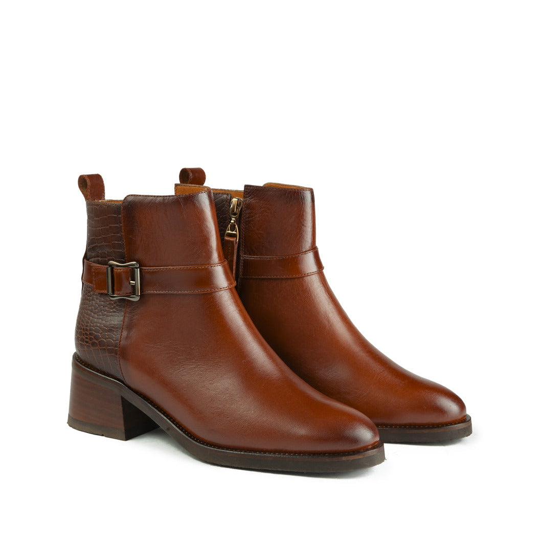 Botines de cuero 6526 para mujer