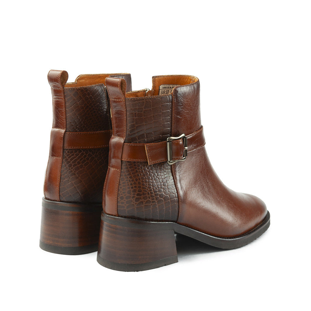 Botines de cuero 6526 para mujer
