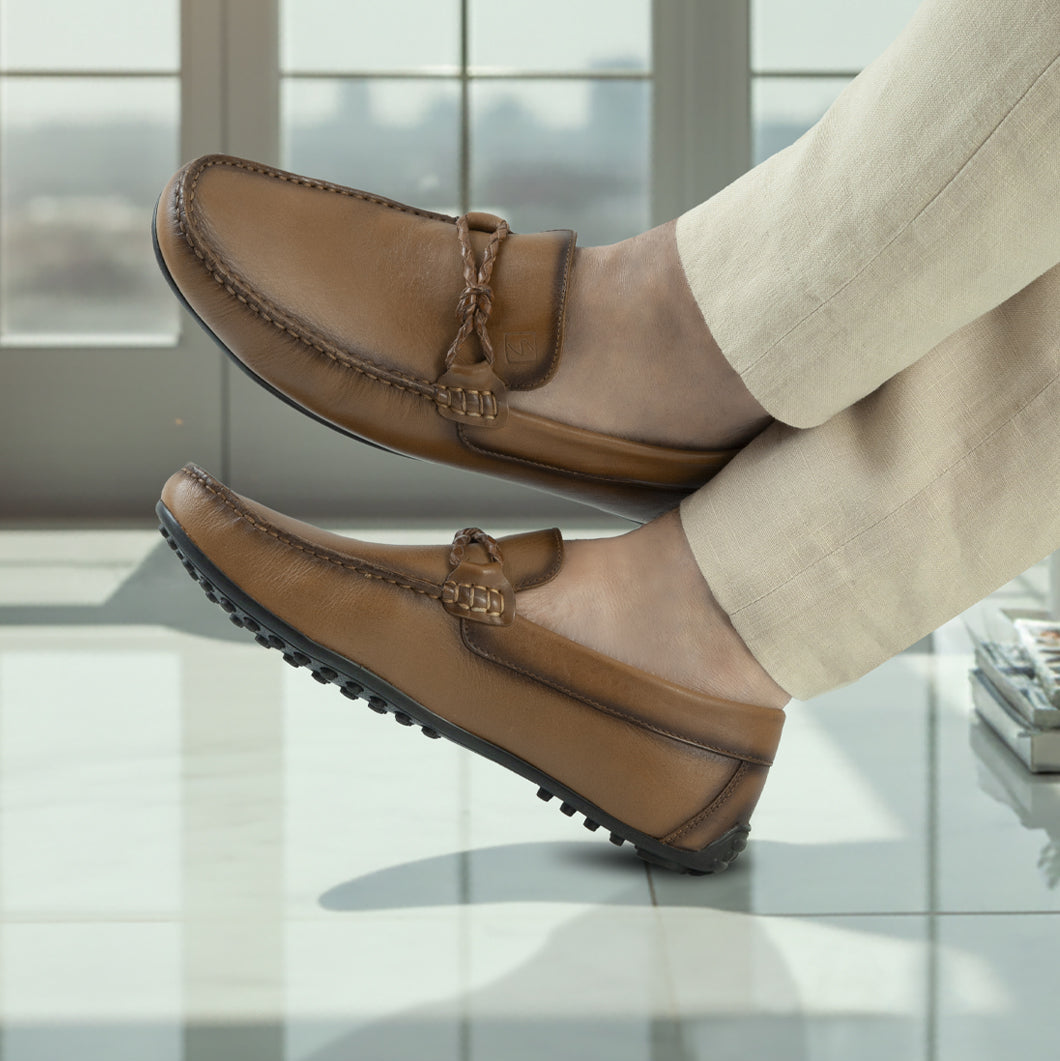 Mocasin 7004 Cuero hombre Miel