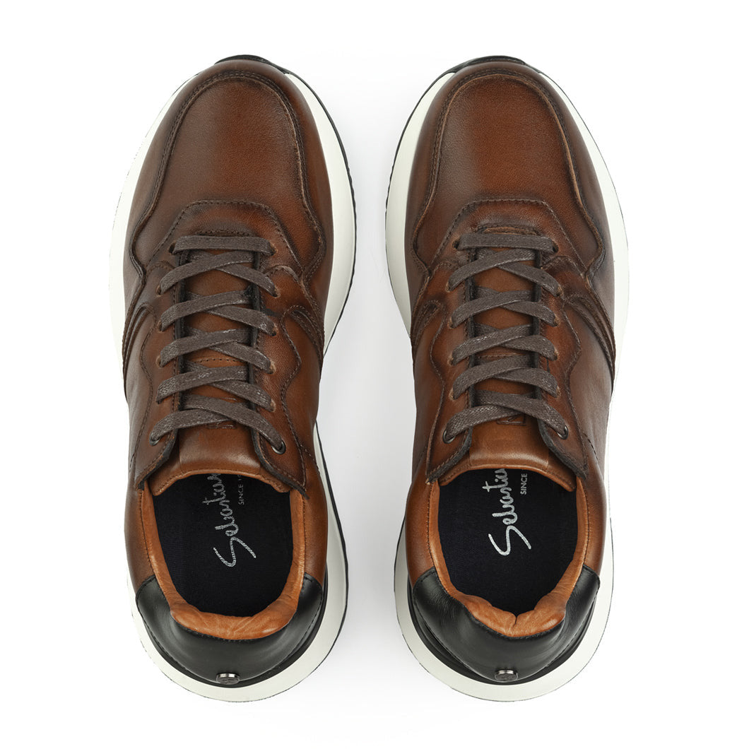 Deportivos en cuero 7011 para Hombre