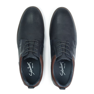 Casuales 739 de cuero para hombre, vista interior con plantilla en EVA forrada en cuero