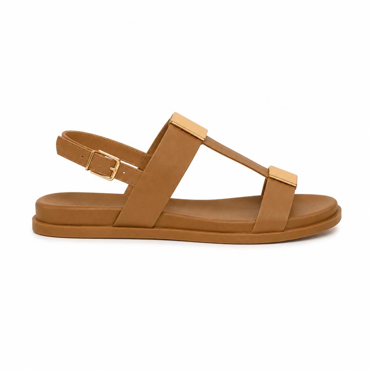 Sandalia Plana 762 de cuero para mujer