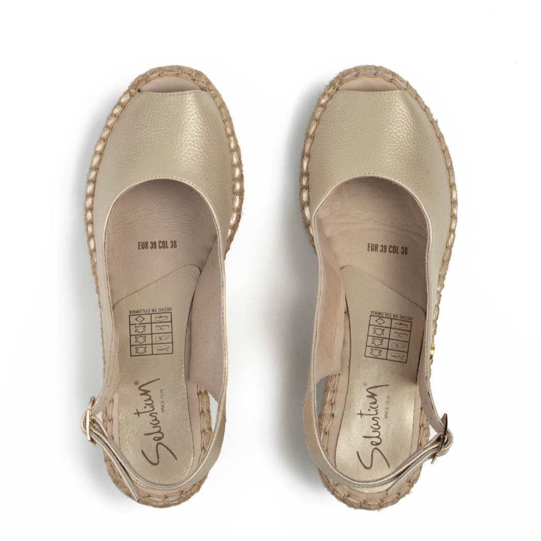 Sandalia Plataforma 4373 Cuero Mujer