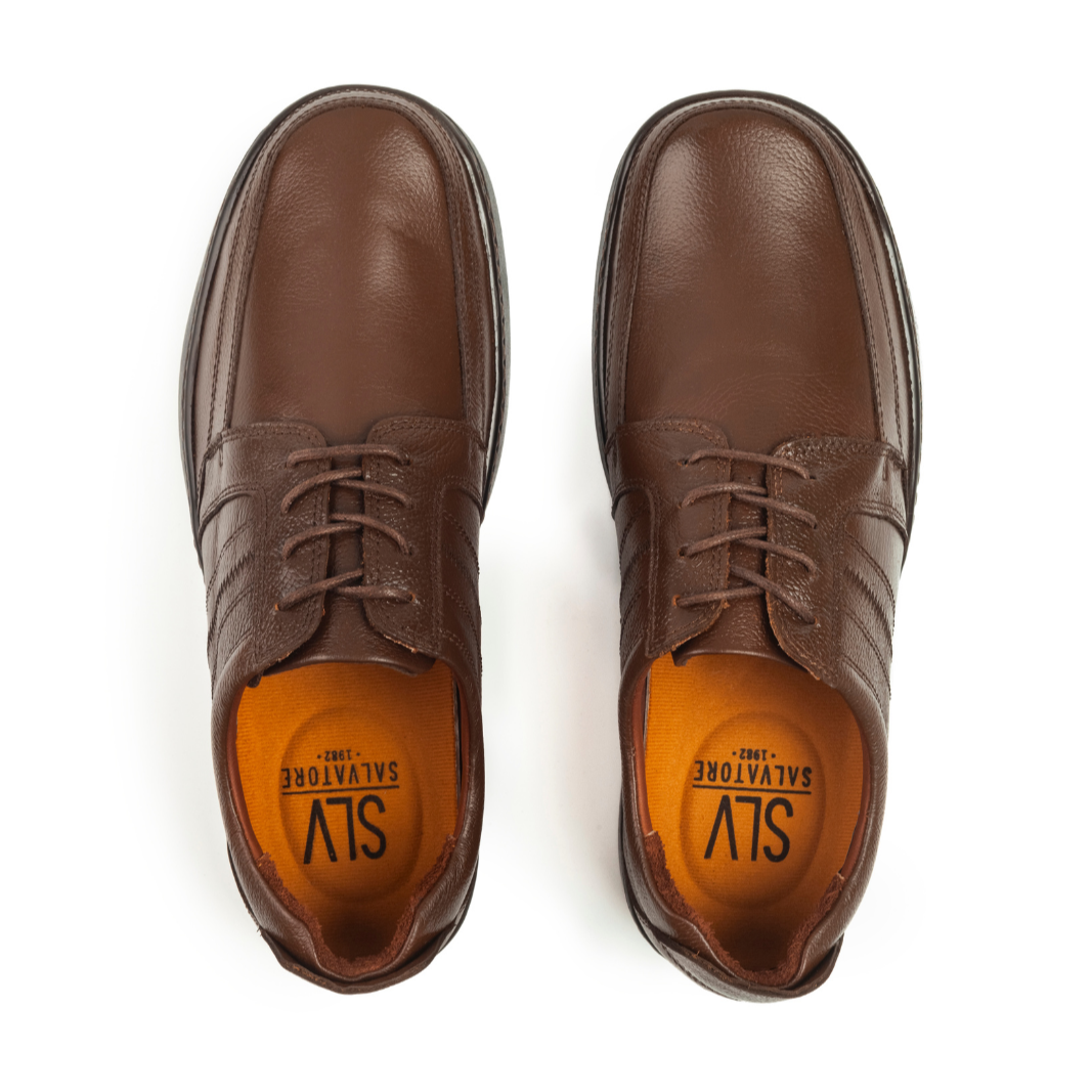 Confort 2112 En Cuero Hombre Cafe Excel