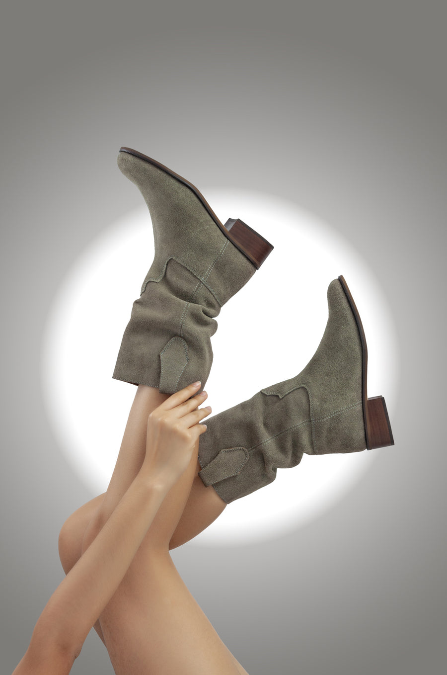 Botines 8650 de cuero para mujer