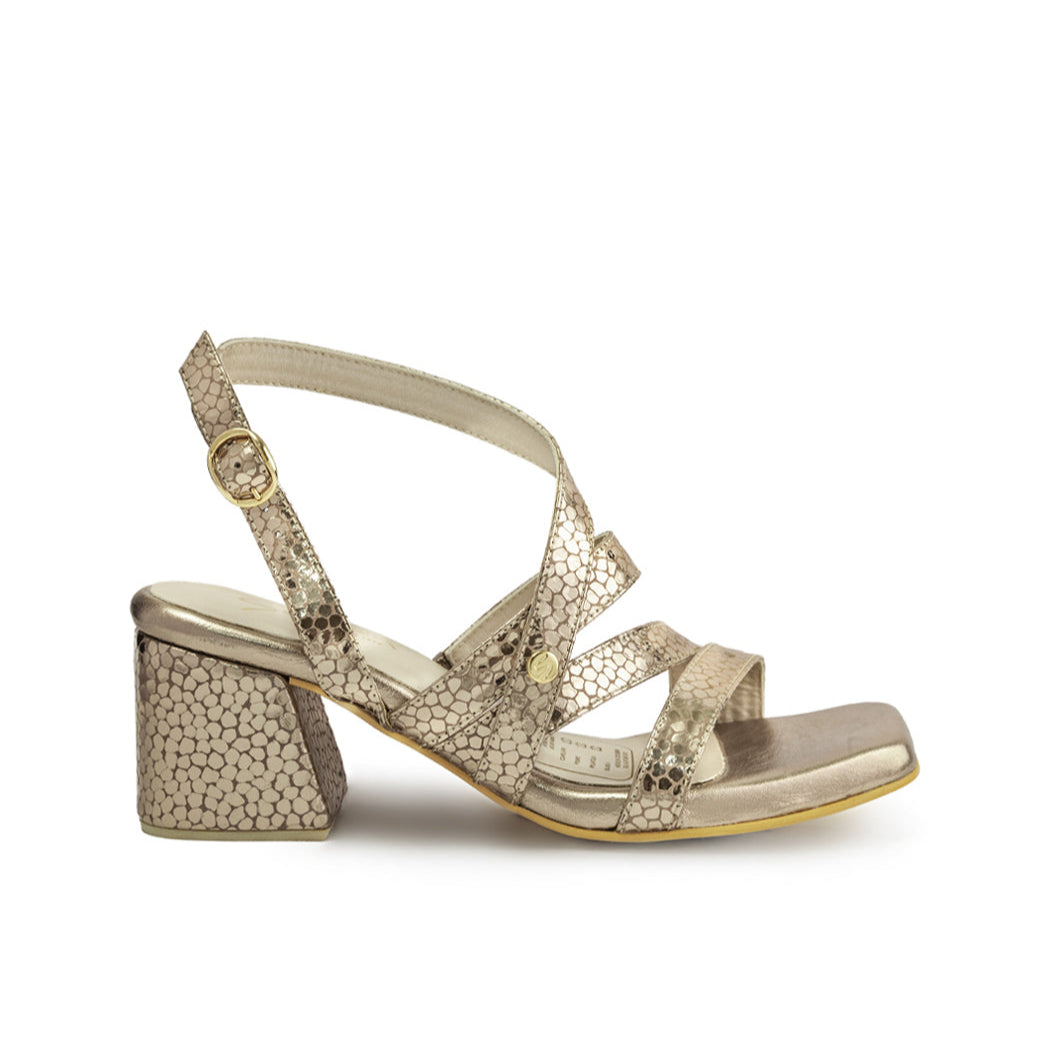 Sandalias tacon Ameli cuero mujer