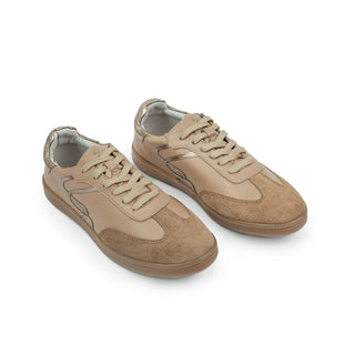 Deportivo Angel de cuero para mujer color Capuchino Folia, vista angular del par – Sebastian & Salvatore