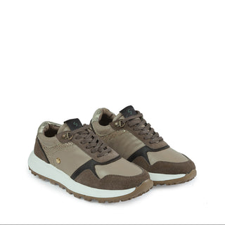 Deportivo Antonia de cuero para mujer color Taupe Café, vista angular