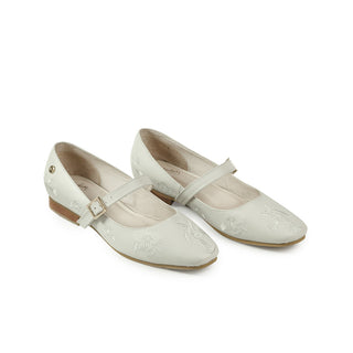 Baleta Selena 03 de cuero para mujer