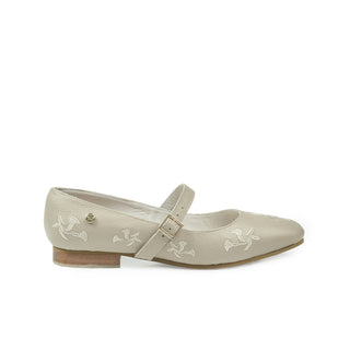 Baleta Selena 03 de cuero para mujer