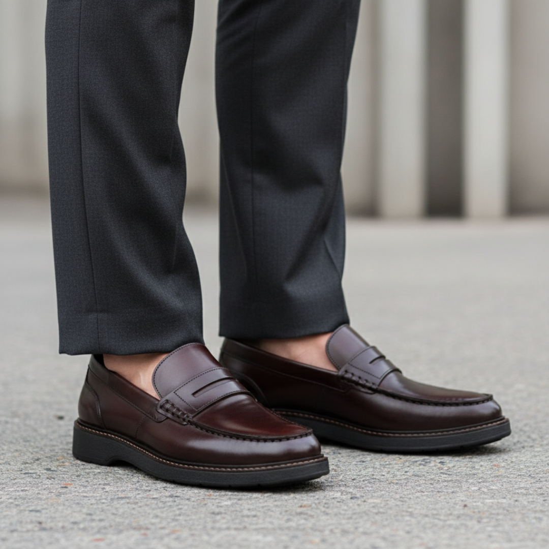 Casual Ejecutivo Bos OO4 En Cuero Natural