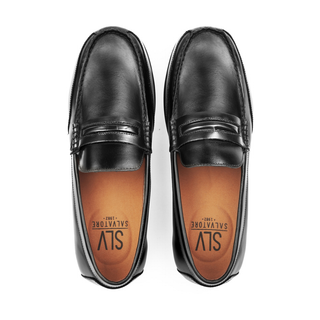 Mocasines 2239 de cuero para hombre, vista posterior del talón