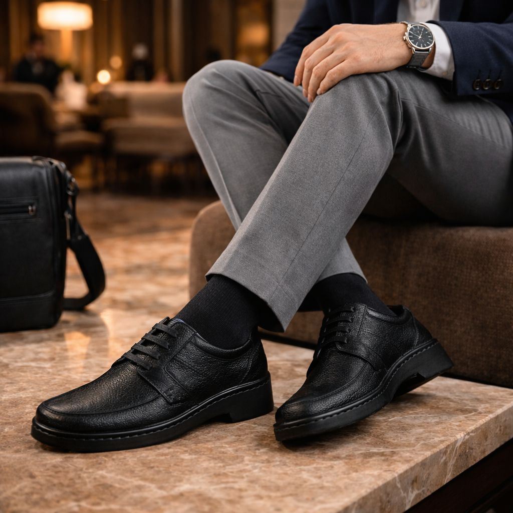Confort 2112 Cuero Hombre Negro Excel