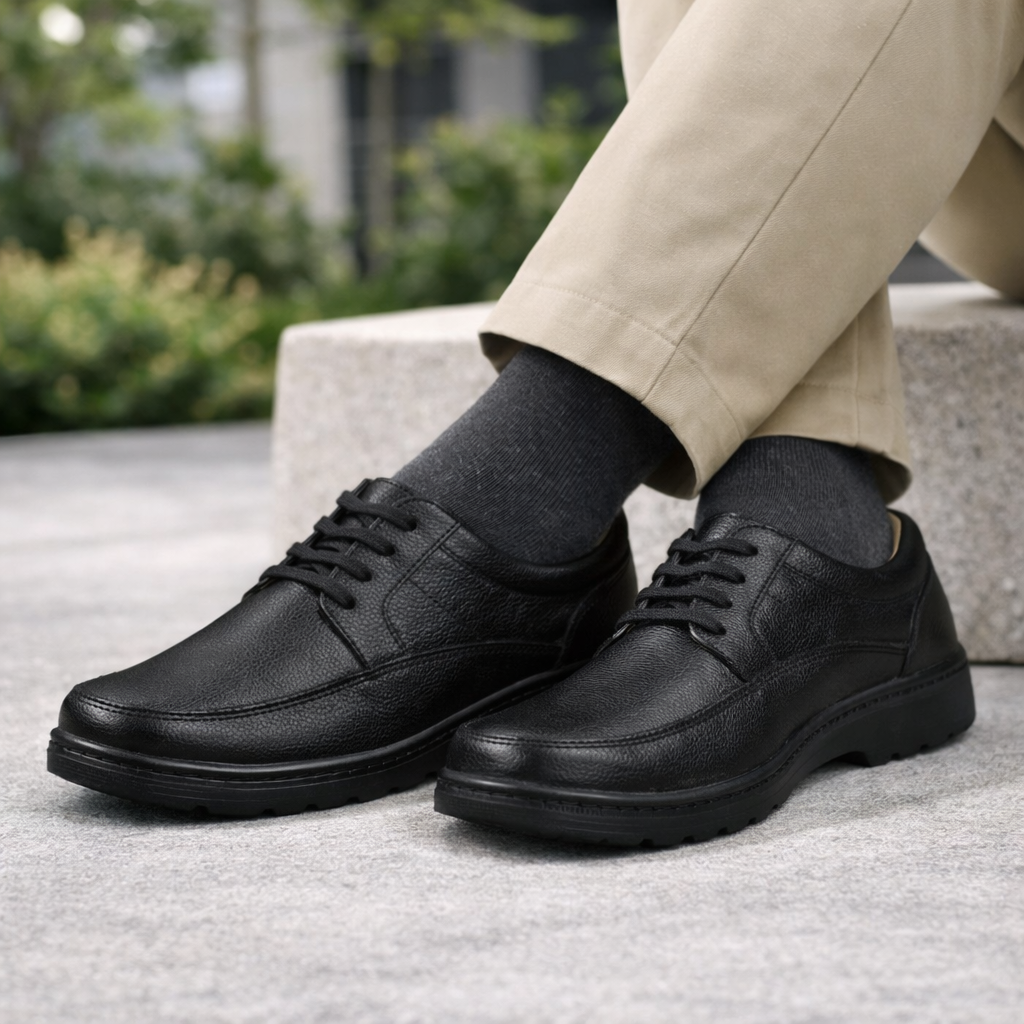 Confort 2112 Cuero Hombre Negro