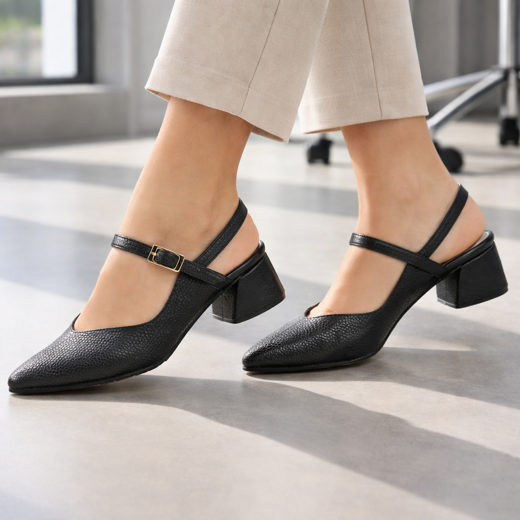 Tacon 10563 En Cuero Mujer Negro
