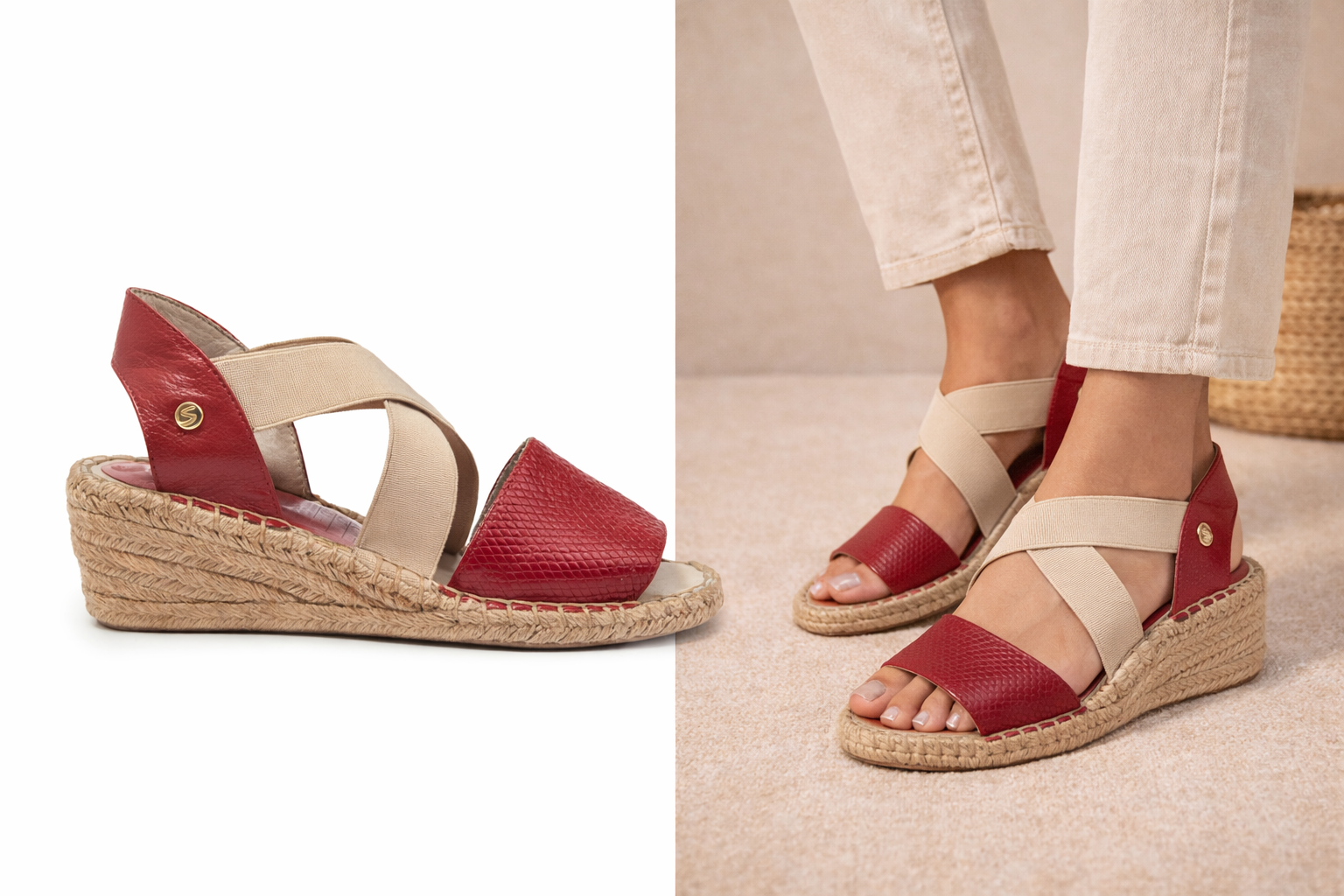 Sandalia Plataforma 4391 En Cuero Mujer