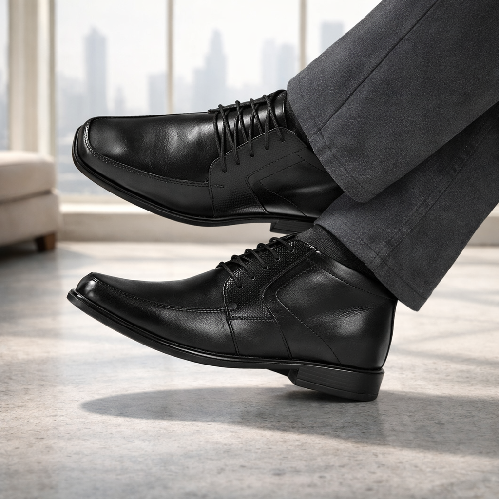Botin 4207 En Cuero Hombre Negro