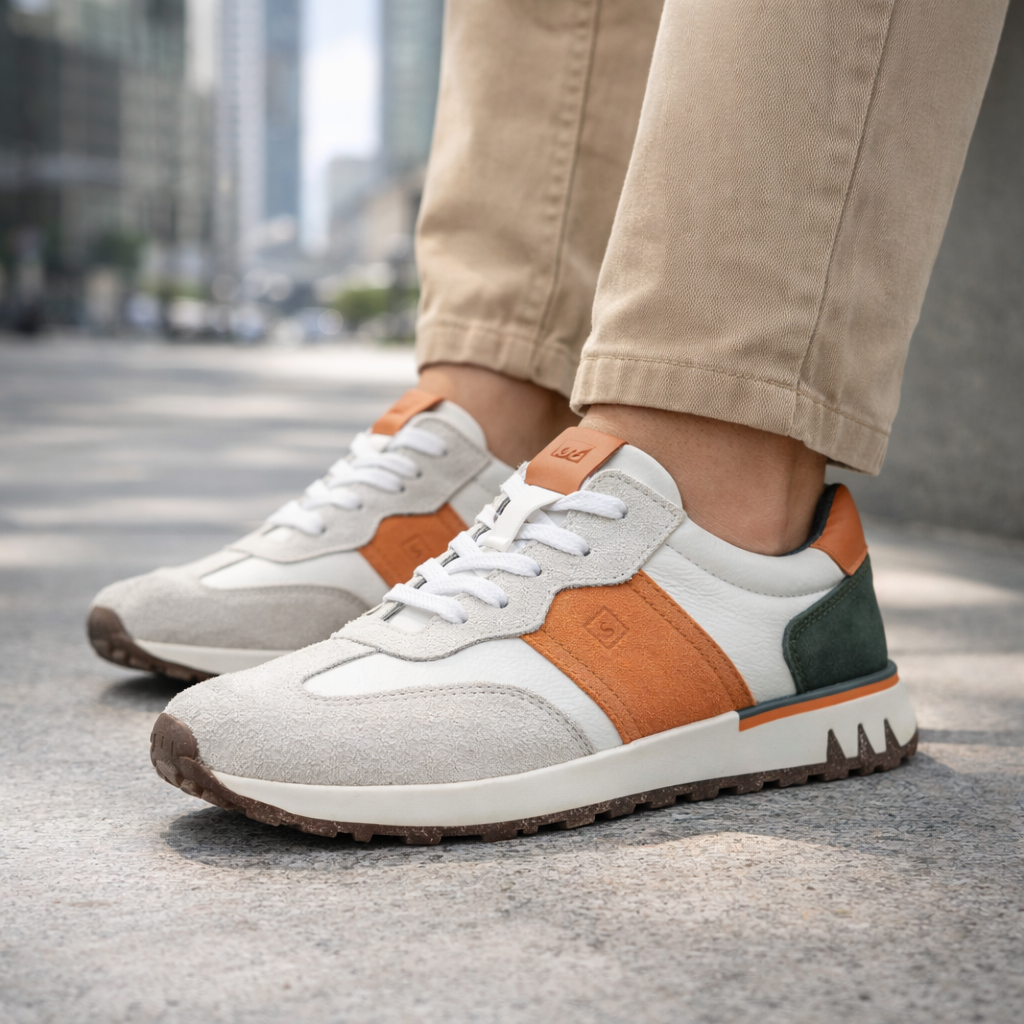 Casual 2060 En Cuero Hombre Blanco