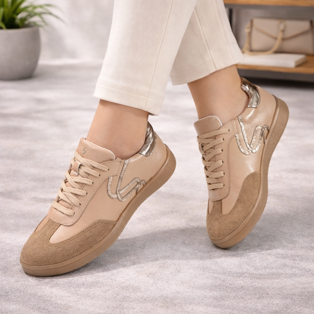 Deportivo Angel Vans de cuero para mujer