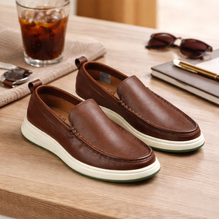 Mocasines ULT 001 en cuero nubuck importado hechos en Colombia