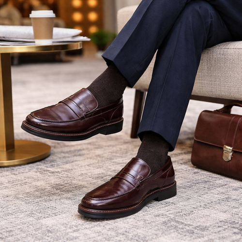 Casual Ejecutivo Boss 004 En Cuero Natural