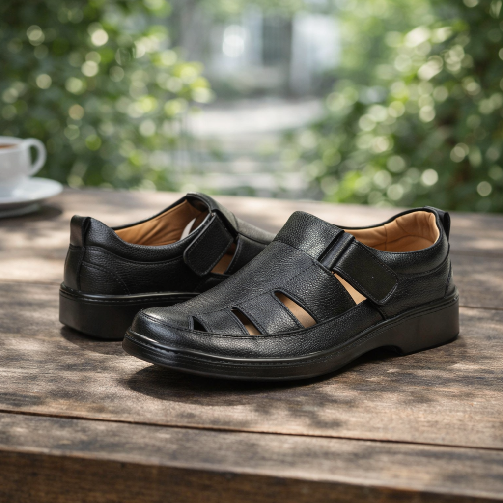 Confort 2128 En Cuero Hombre Negro