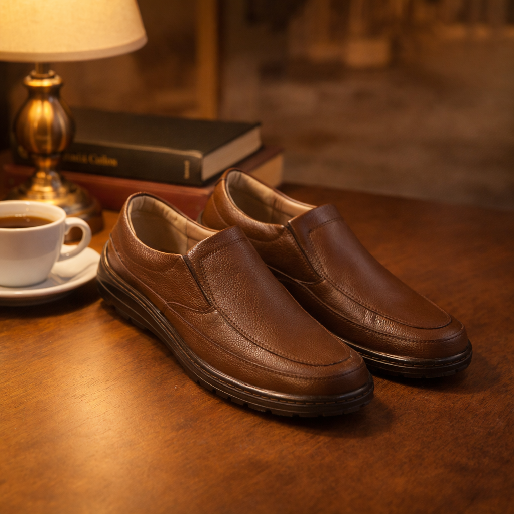 Confort 2806 En Cuero Hombre Cafe