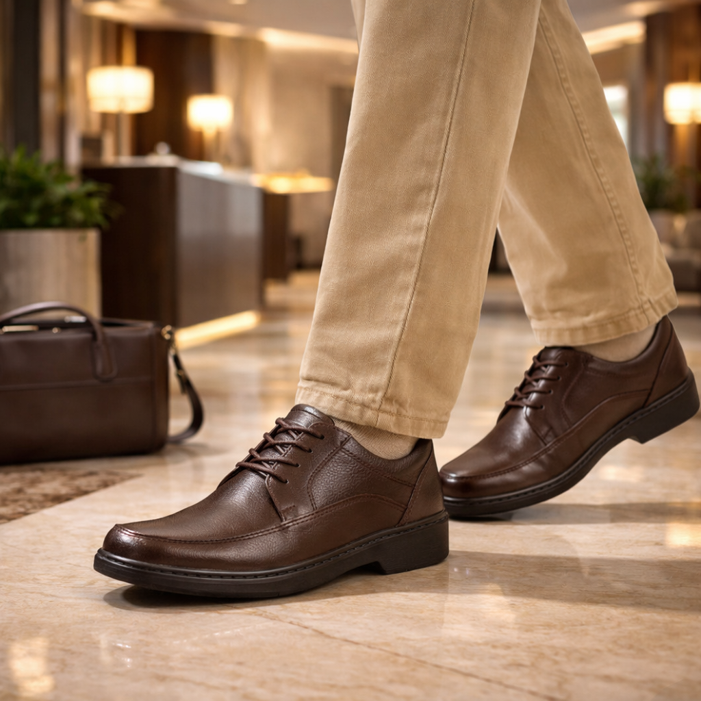 Confort 2151 En Cuero Hombre Cafe