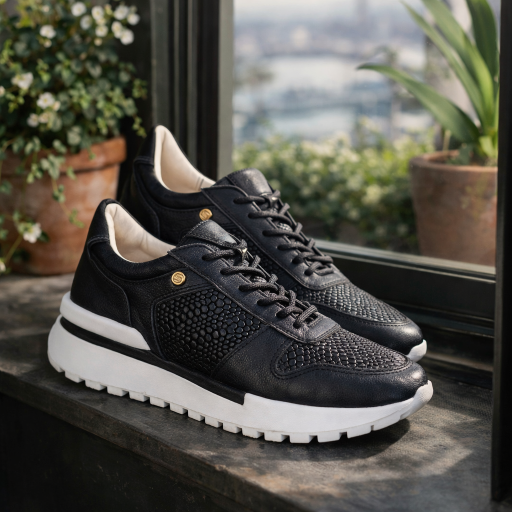 Deportivo Pretty Cuero Mujer Negro