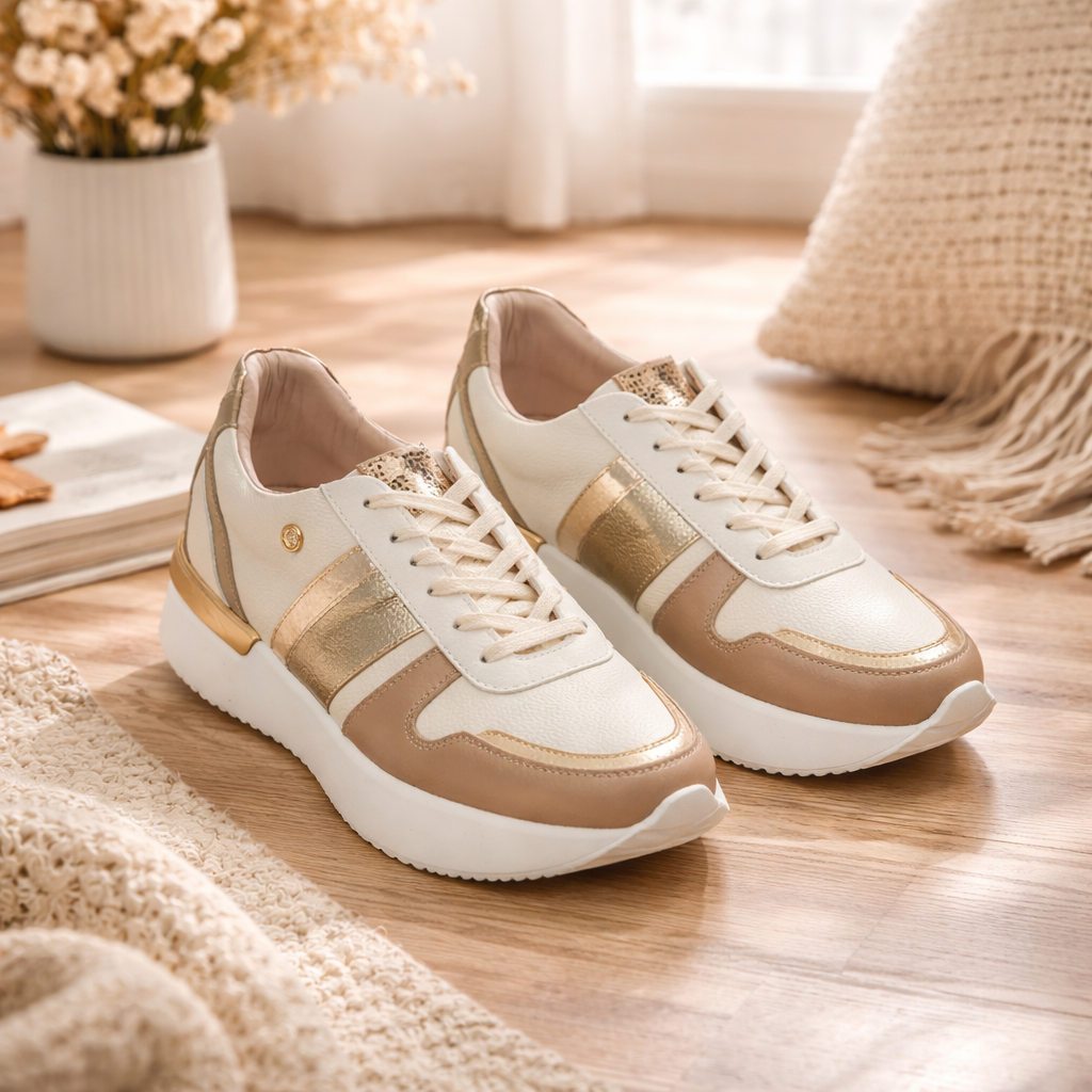 Deportivo 2501 de cuero para Mujer