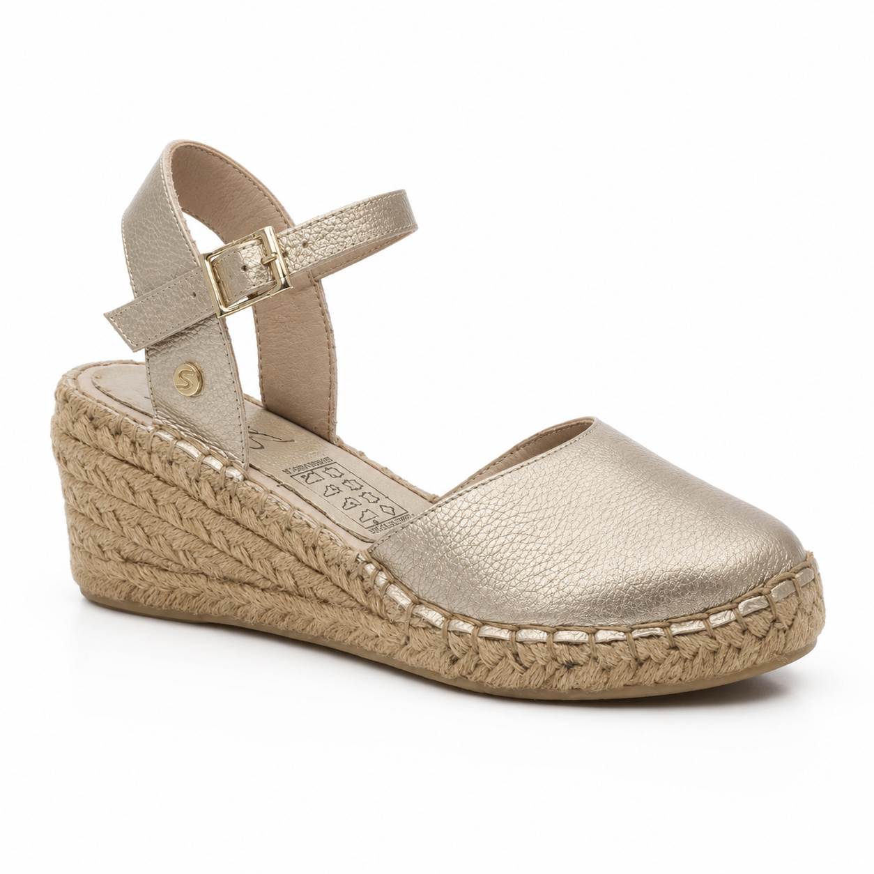 Sandalia Plataforma 4417 8.5 en cuero y yute para Mujer