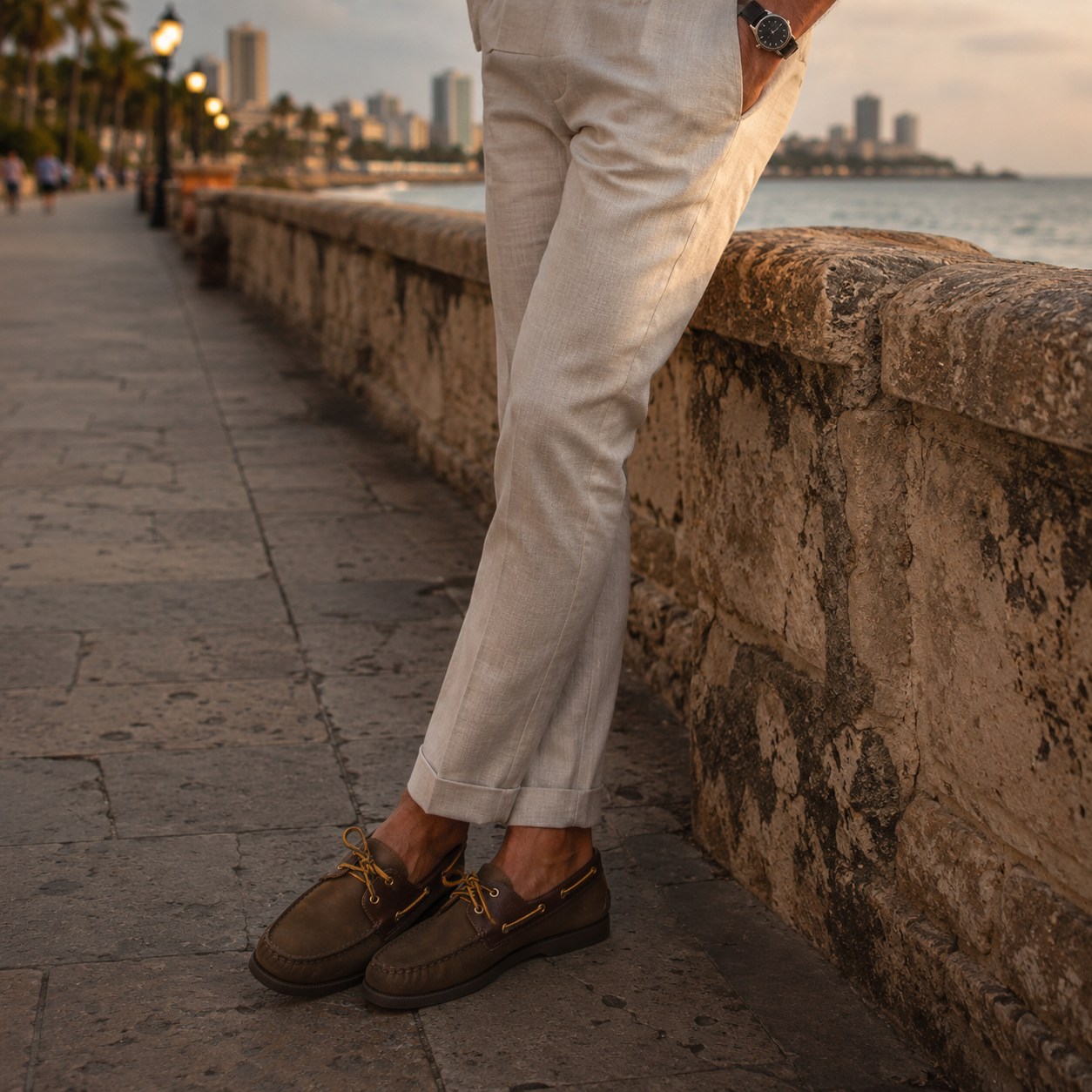 Apache SP01 de cuero para hombre