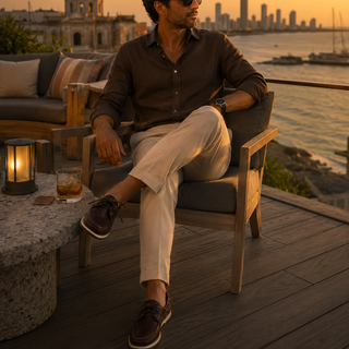Casual Apache SP07 de cuero para hombre