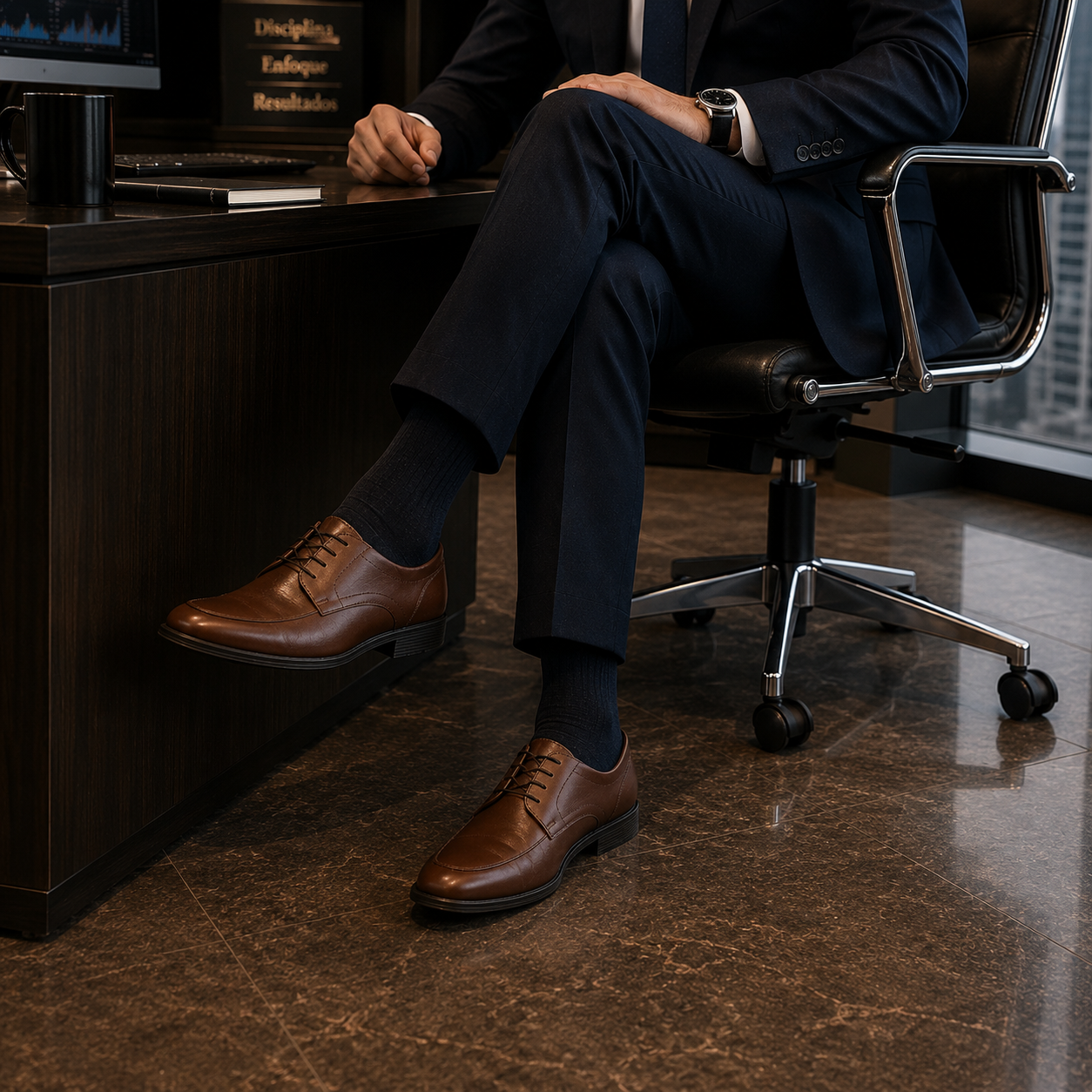 Formal 0557-2 Cuero Para Hombre