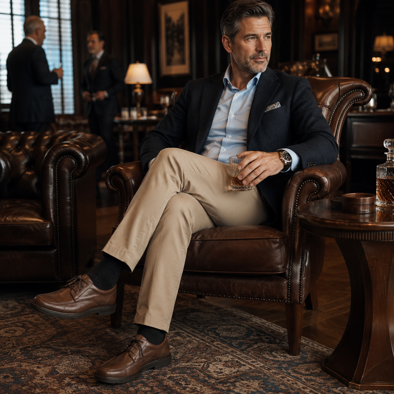 Confort 2802 Cuero Hombre cafe excel