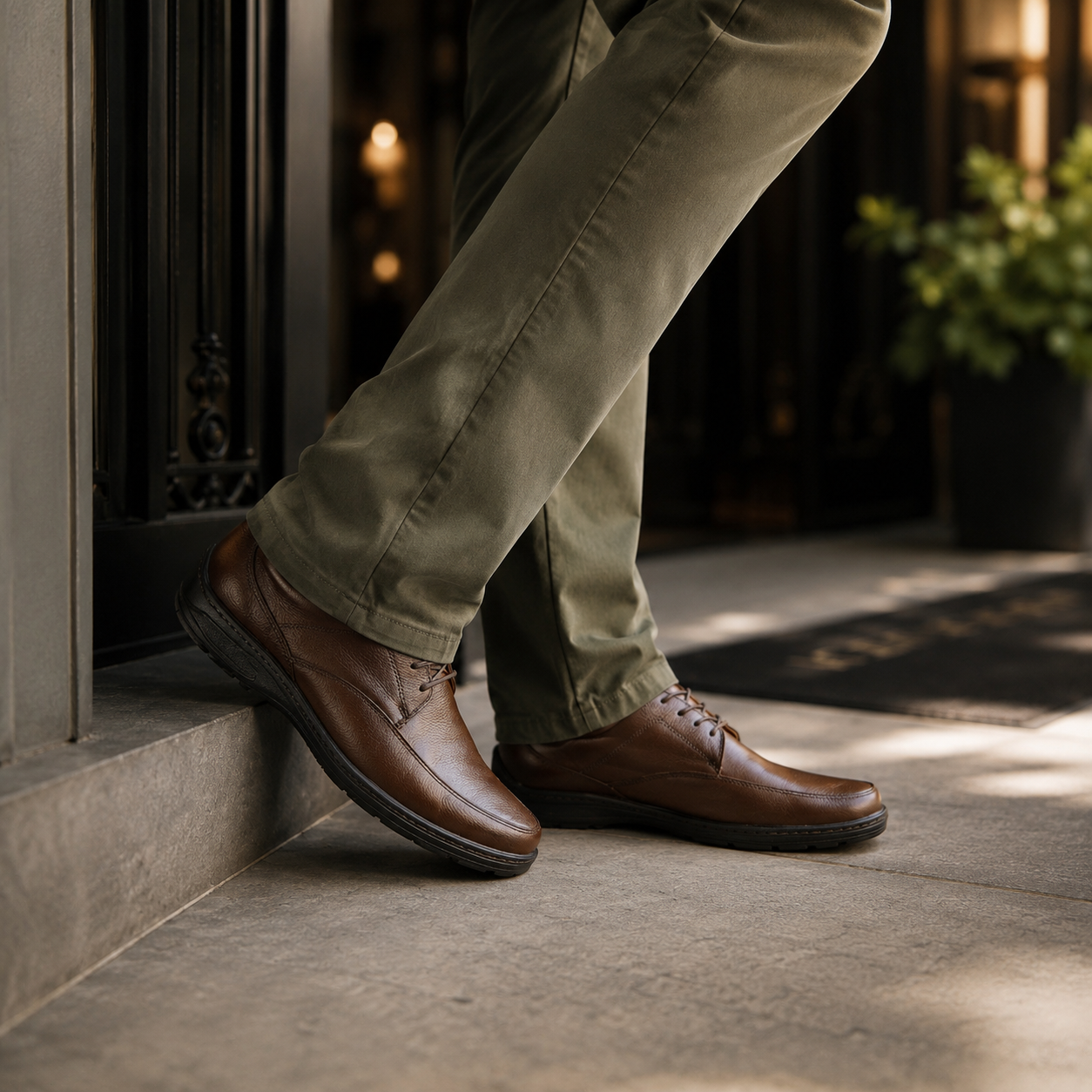Confort 2802 Cuero Hombre cafe excel