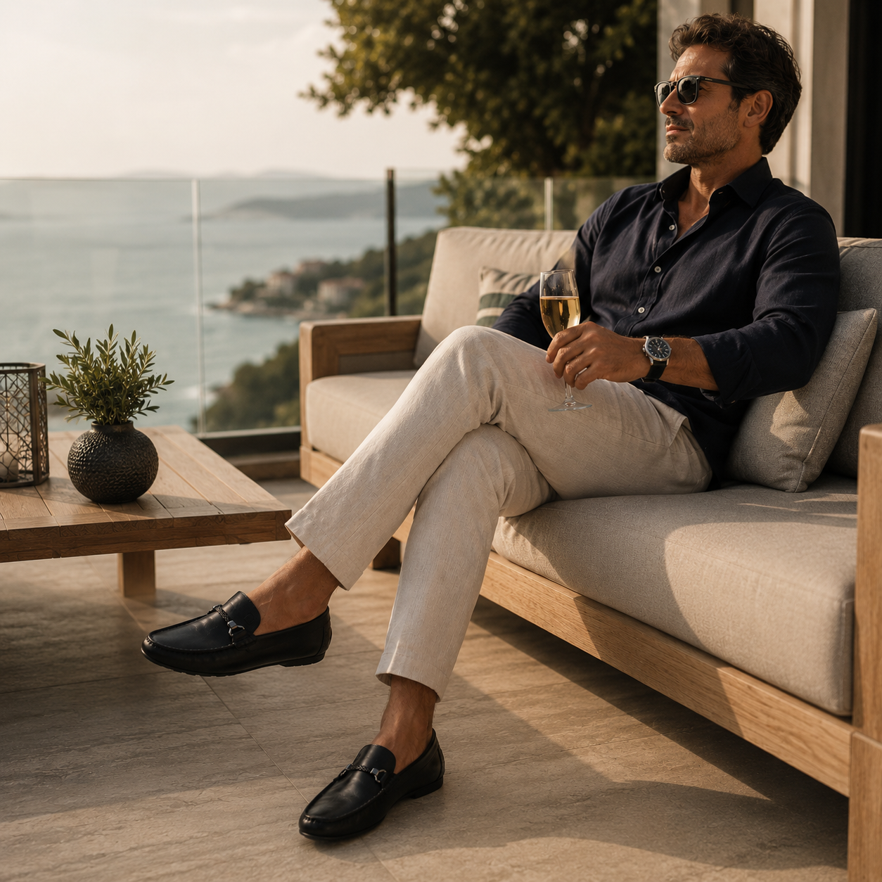 Mocasin 607 H Cuero Para Hombre