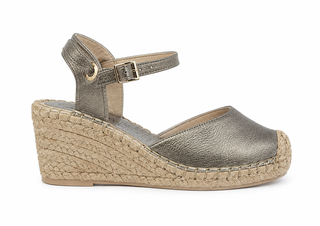 Sandalia de cuña 4417 8.5 de cuero para mujer