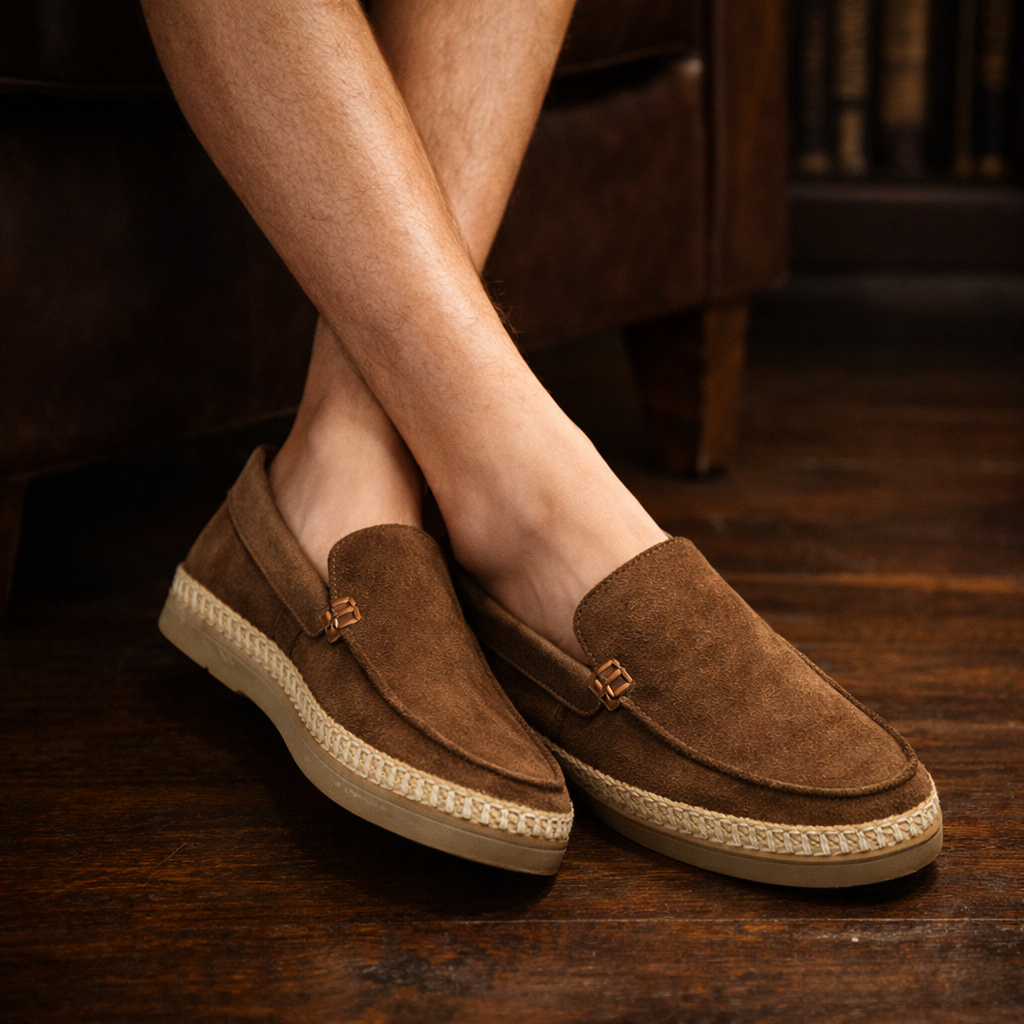 Mocasin 2054 En Cuero Hombre Miel