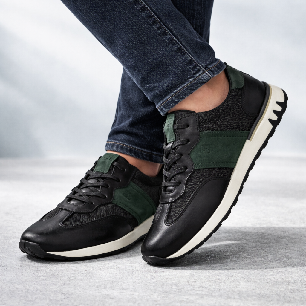 Casual 2060 En Cuero Hombre Negro