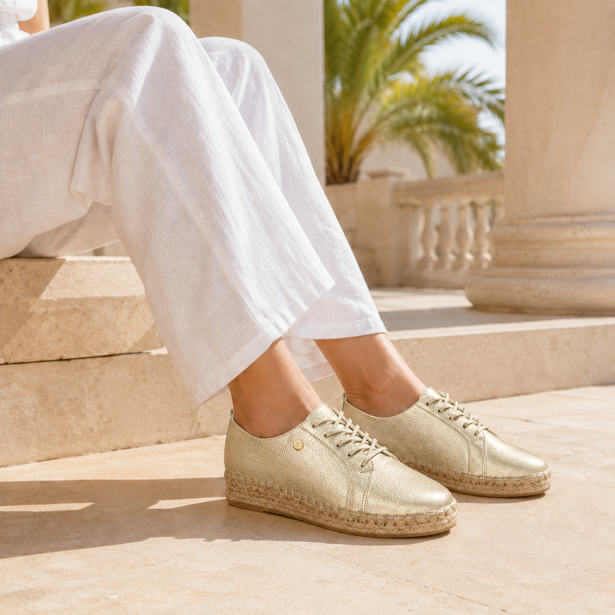 Espadrila de cuero para mujer 4530