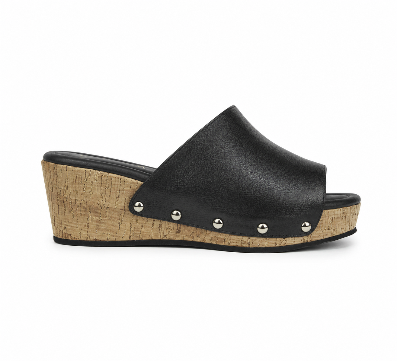 Sandalia Plataforma MAGICA Cuero Mujer Negro